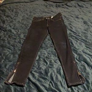 Ankle zip skinny jeans